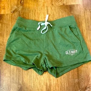 Cozy green summer sweat shorts Old Navy size XS